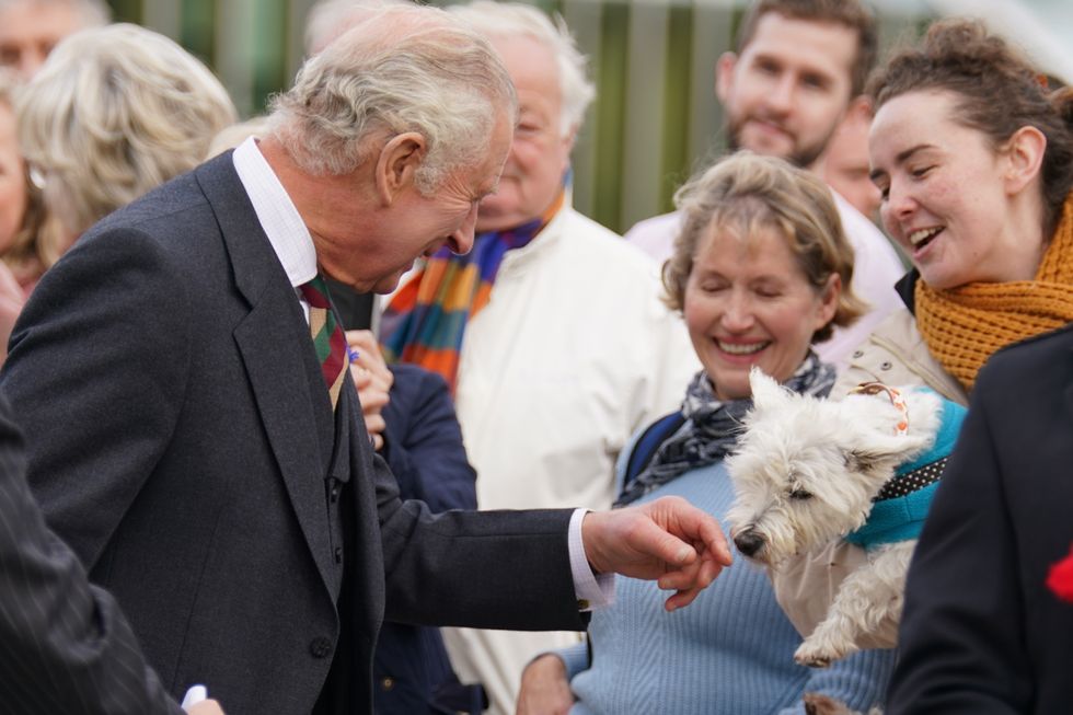 King Charles III during a visit to the Burrell Collection to officially re-open it following its six-year long refurbishment, at Pollok Country Park in Glasgow. Picture date: Thursday October 13, 2022.