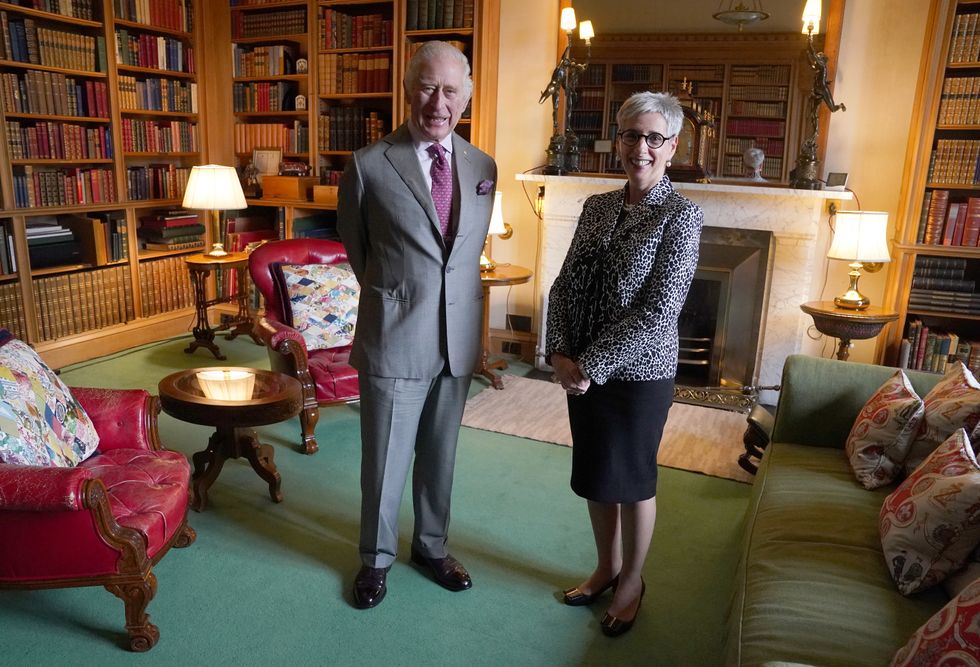 King Charles III during an audience with the Governor of Victoria, Australia, Linda Dessau, at Balmoral. Picture date: Wednesday October 5, 2022.