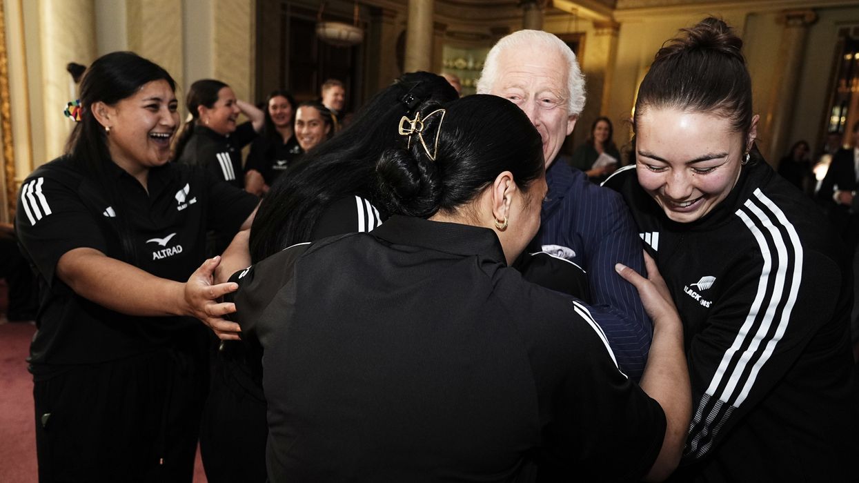 King Charles III during an audience with the President of Nigeria Bola Ahmed Tinubu