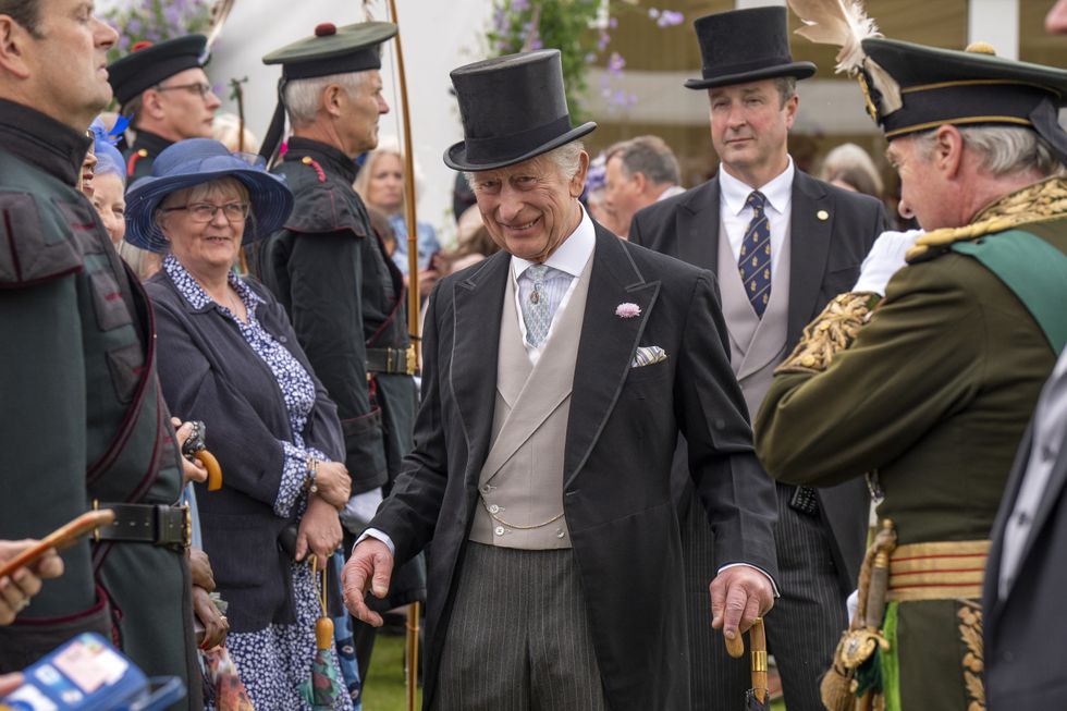 King Charles III during the Sovereign's Garden Party
