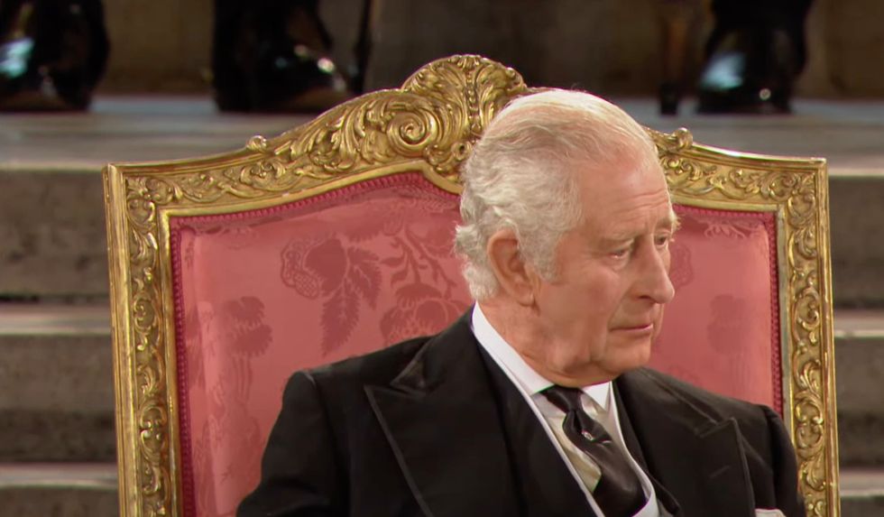 King Charles III in Westminster on Monday