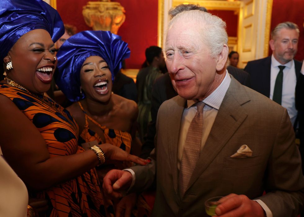 King Charles III, Joanne Edun and Elizabeth Jessica Edun