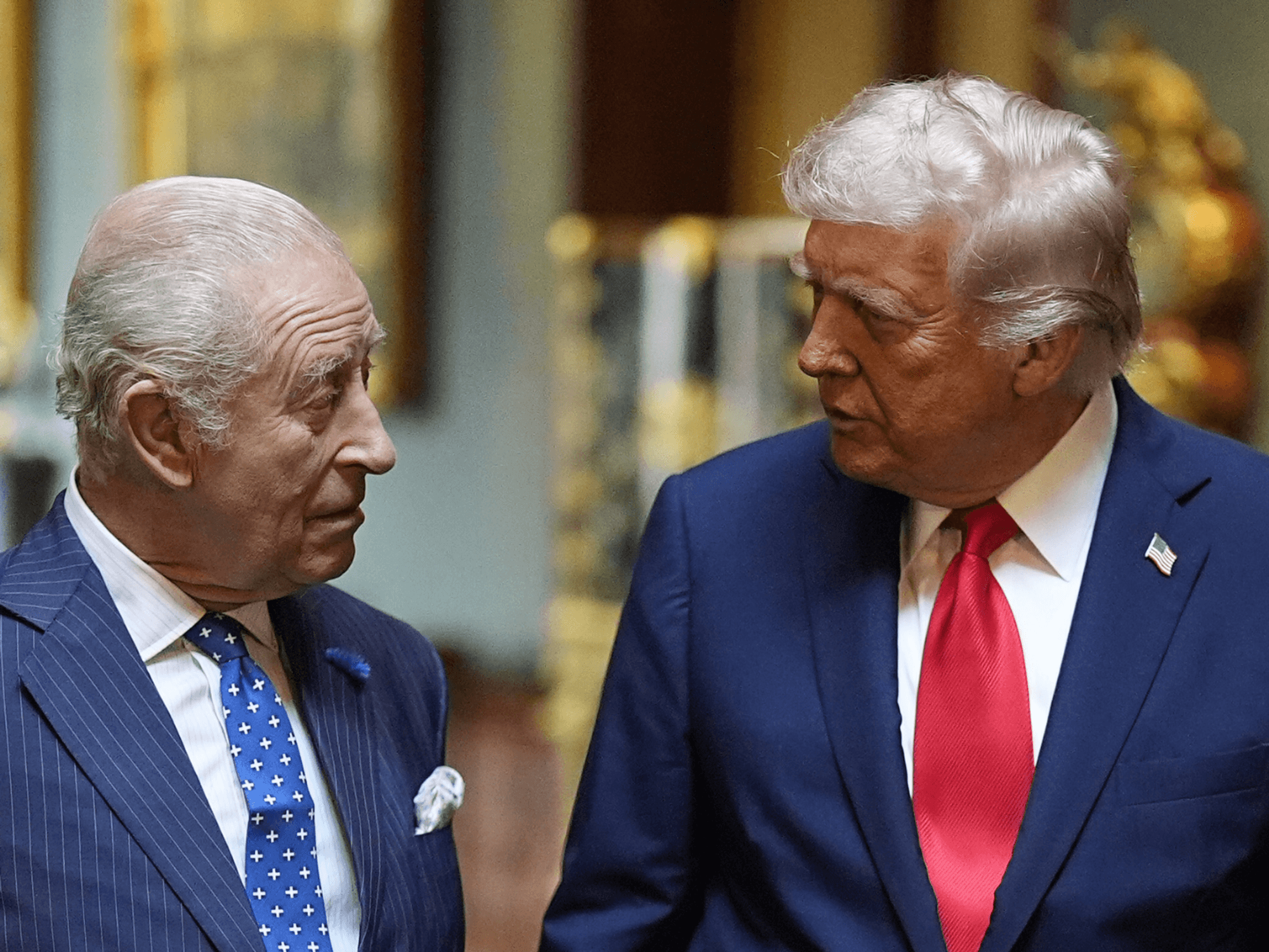 King Charles III with President Donald Trump