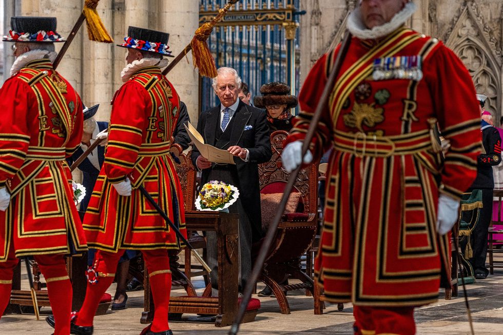 King Charles in church