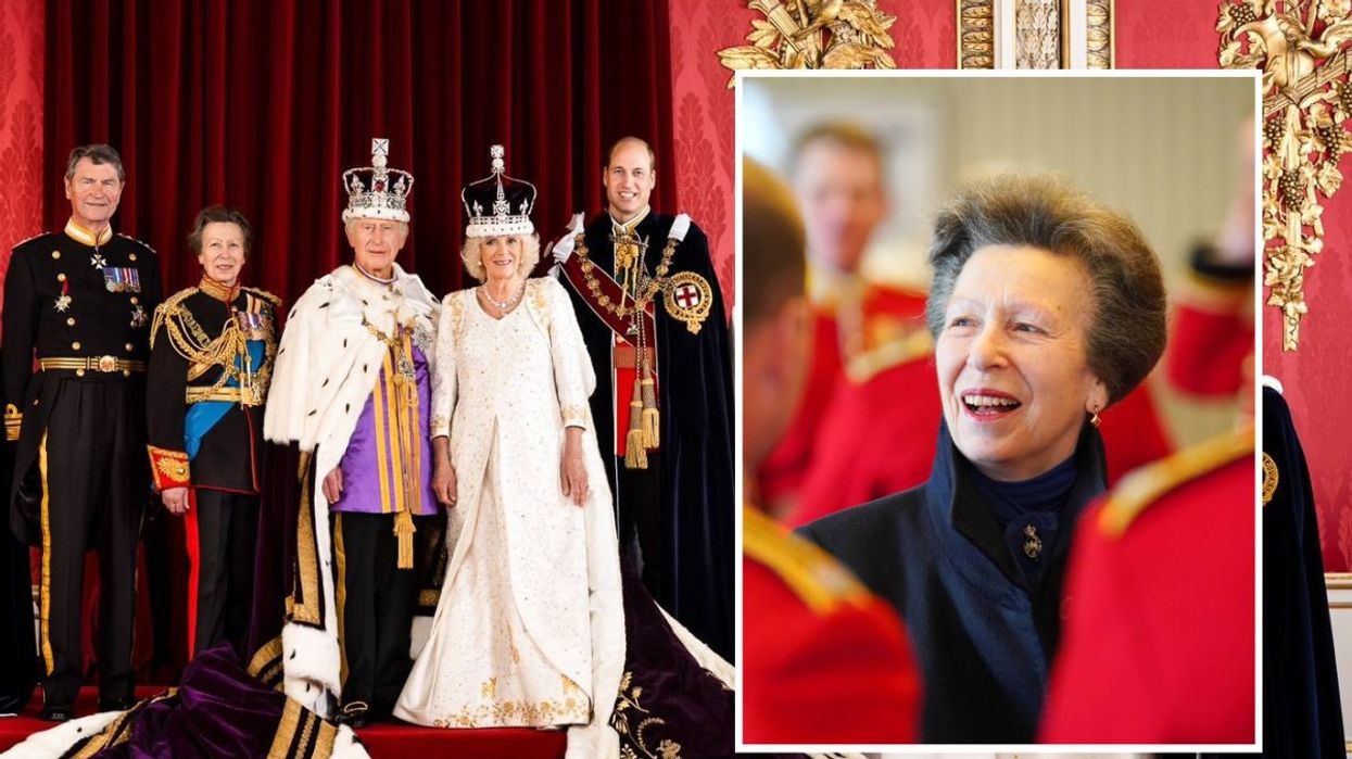 King Charles is flanked by the Royal Family at his Coronation