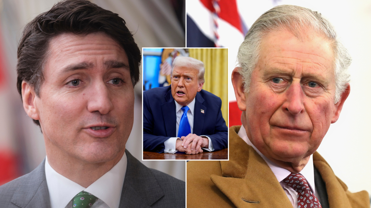 King Charles, Justin Trudeau and Donald Trump