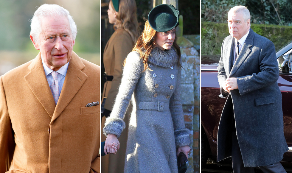 King Charles, Kate Middleton and Prince Andrew