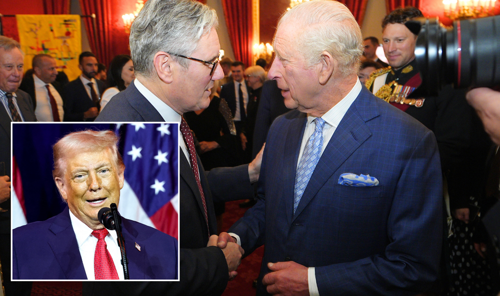 King Charles, Keir Starmer and Donald Trump