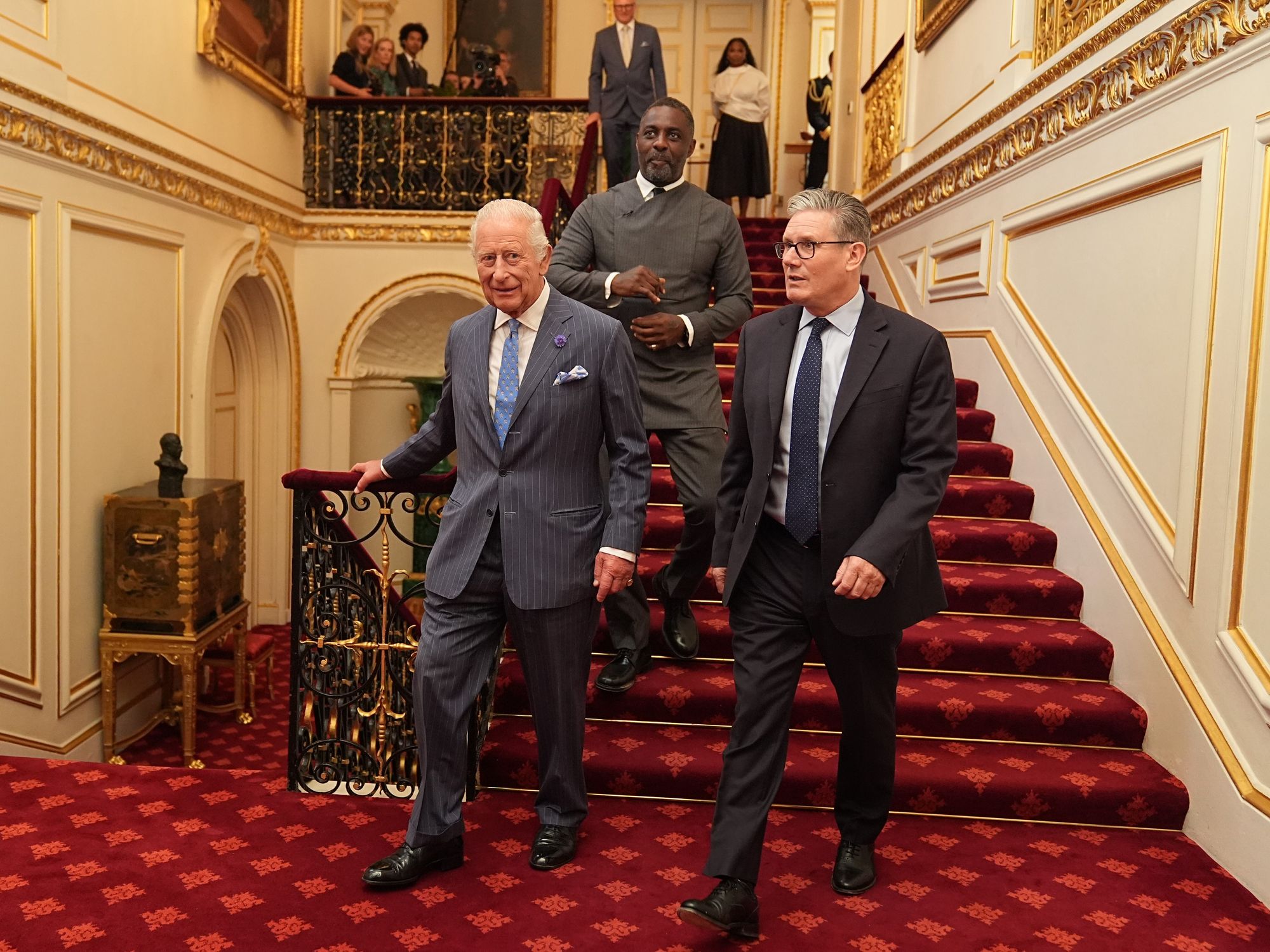 King Charles, Keir Starmer, Idris Elba