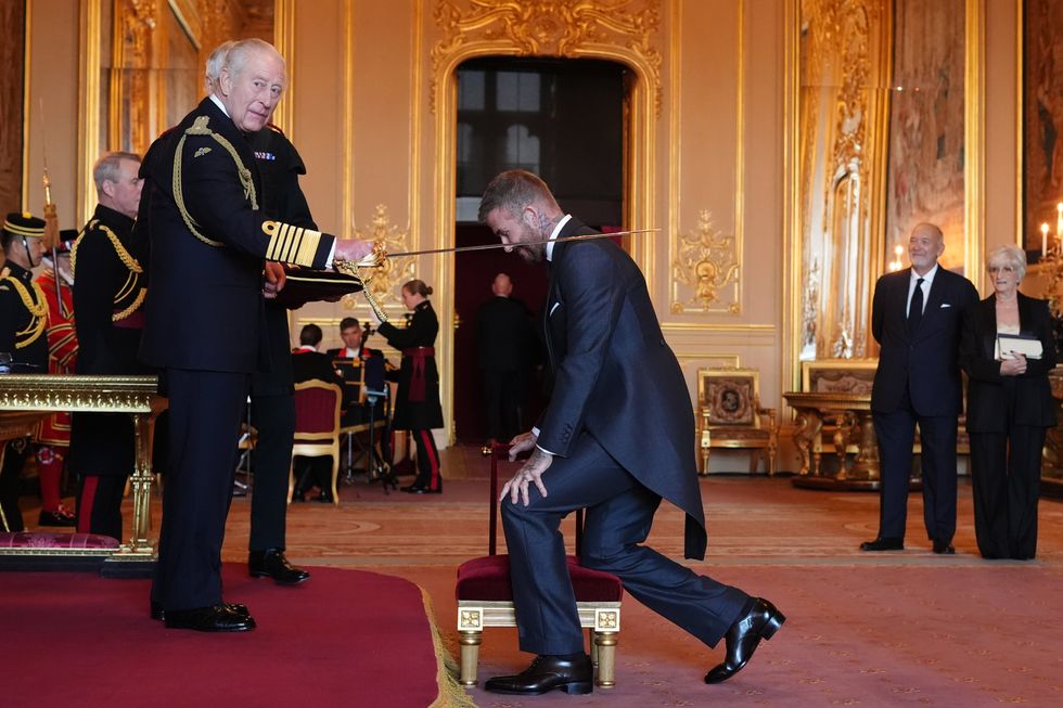 King Charles knighted Sir David Beckham