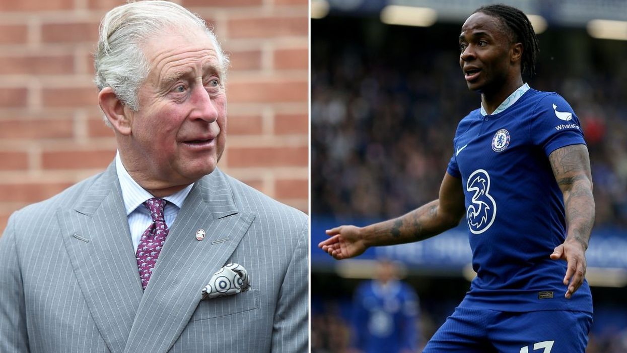 King Charles (left) and Raheem Sterling (right)