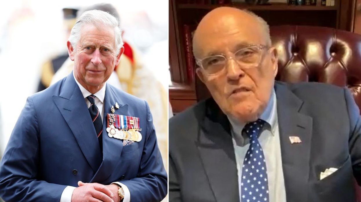 King Charles (left) and Rudy Giuliani (right(