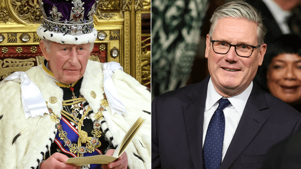 King Charles (left), Keir Starmer (right)