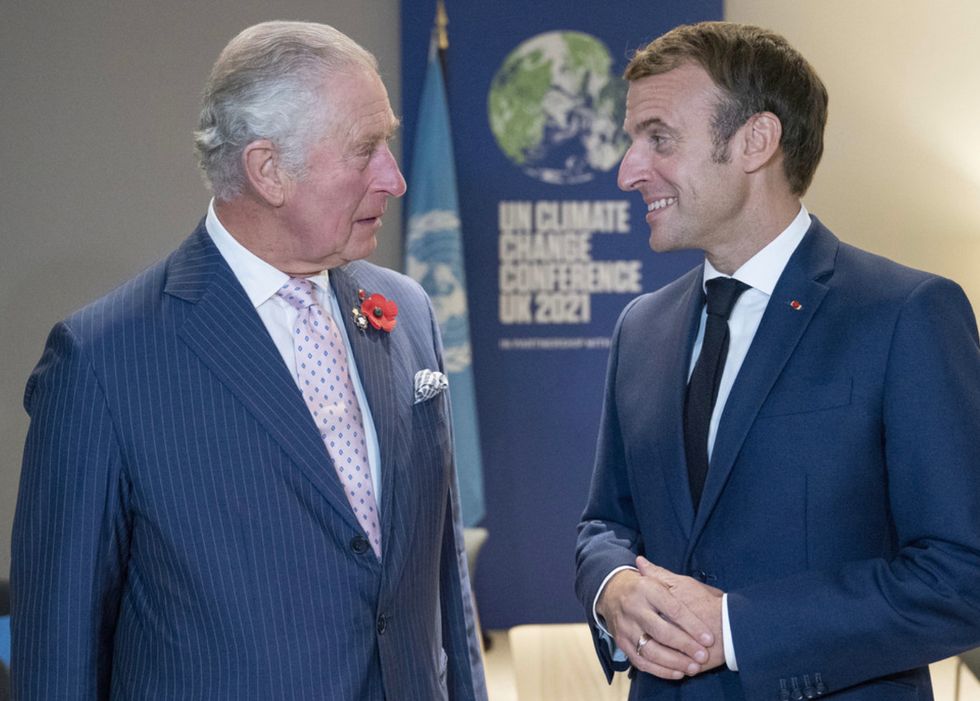 King Charles meeting with President Macron in 2021