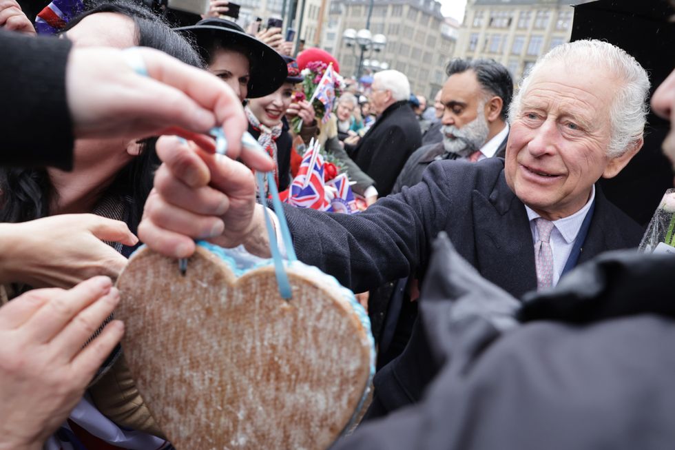 King Charles meets crowds