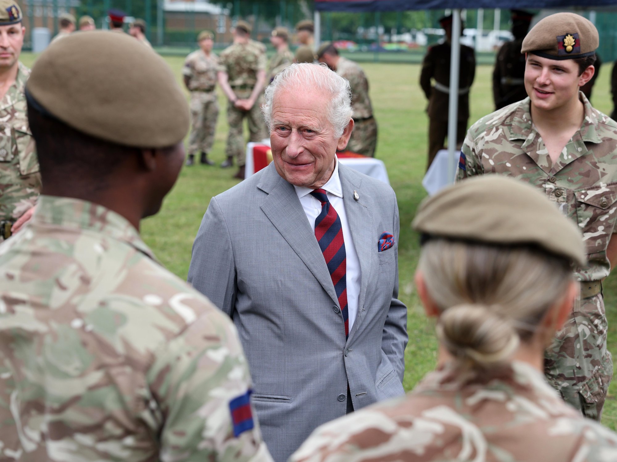 King Charles meets Grenadier Guards