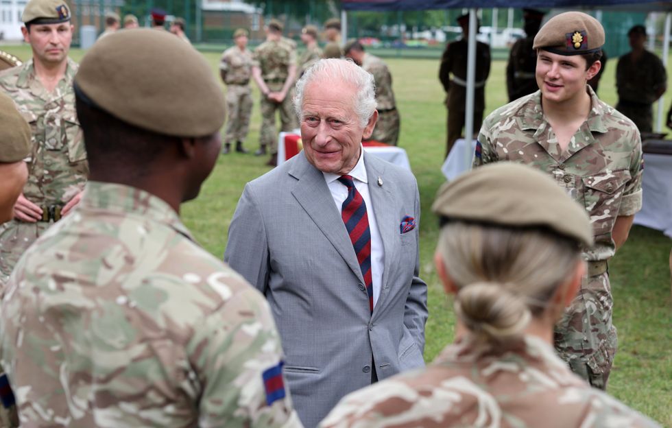King Charles meets Grenadier Guards