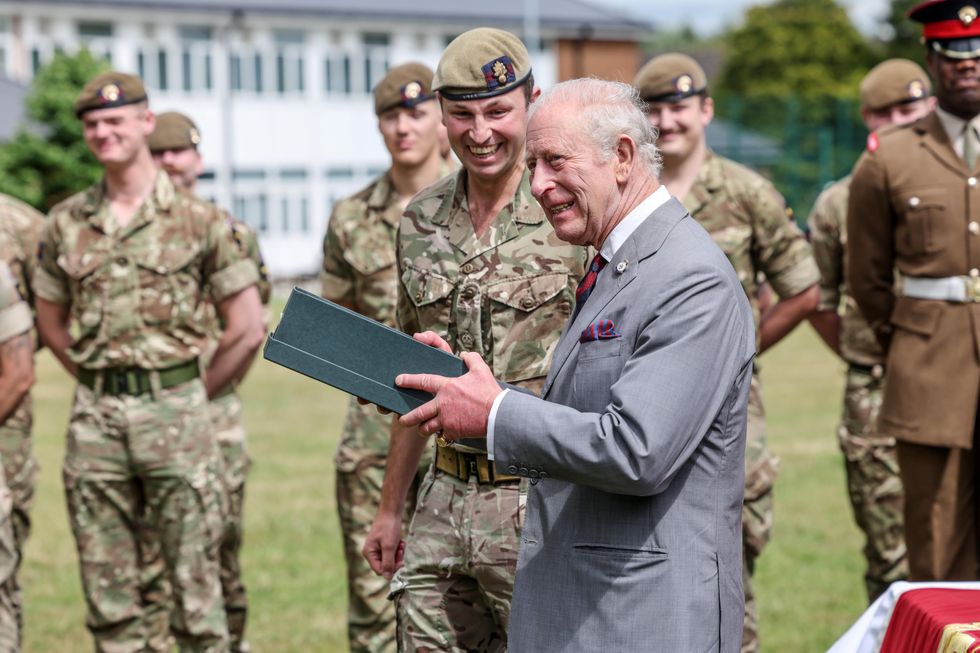 King Charles meets Grenadier Guards