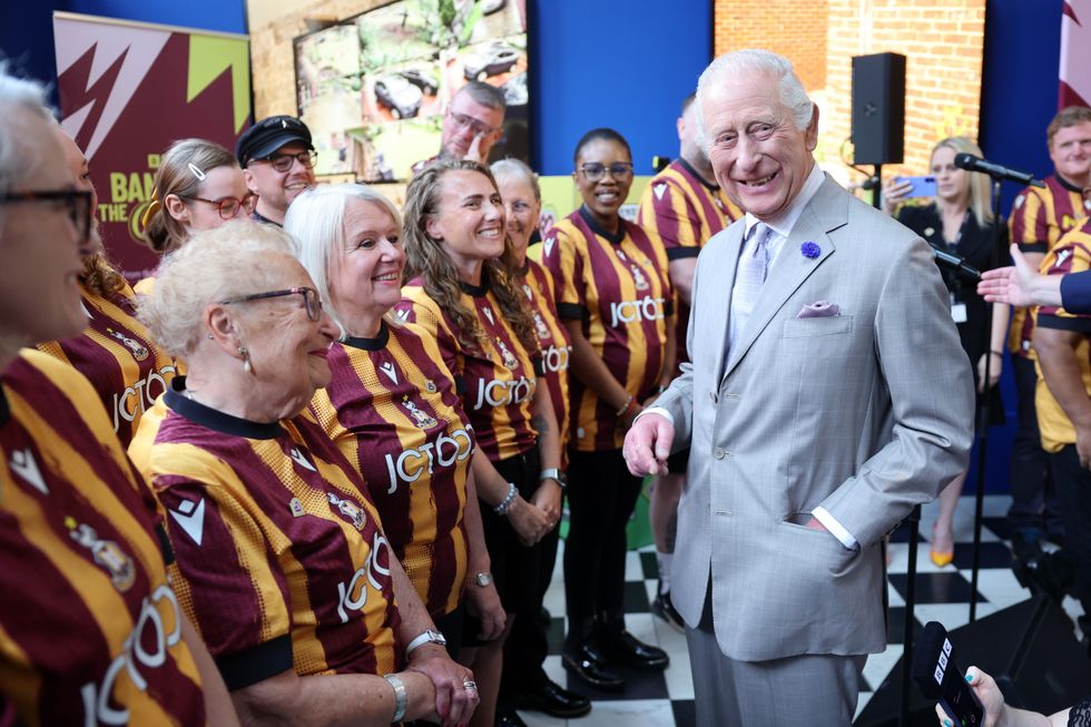 King Charles meets members of the Bantam of the Opera choir in Bradford\u200b