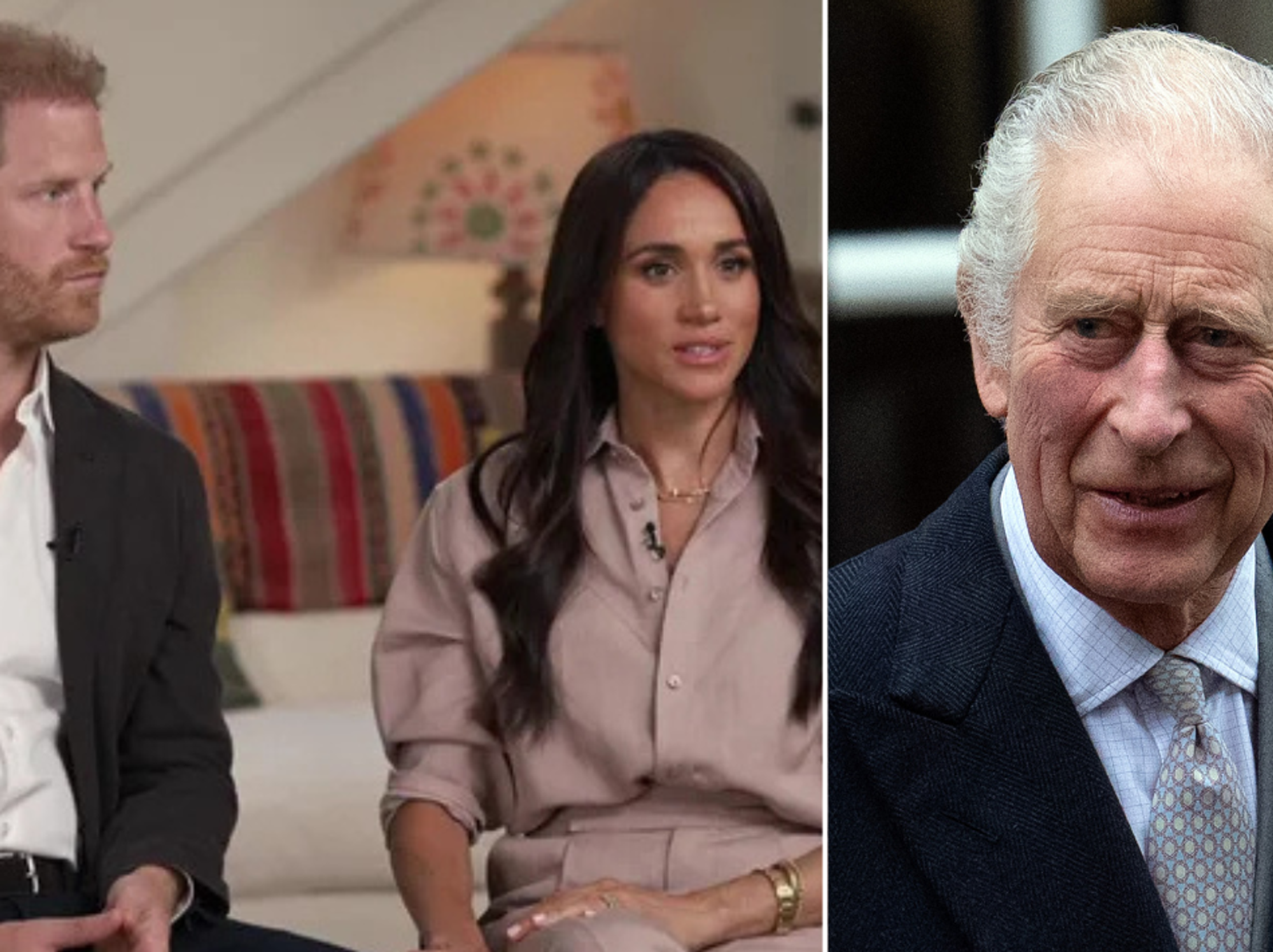 King Charles, Meghan Markle and Prince Harry