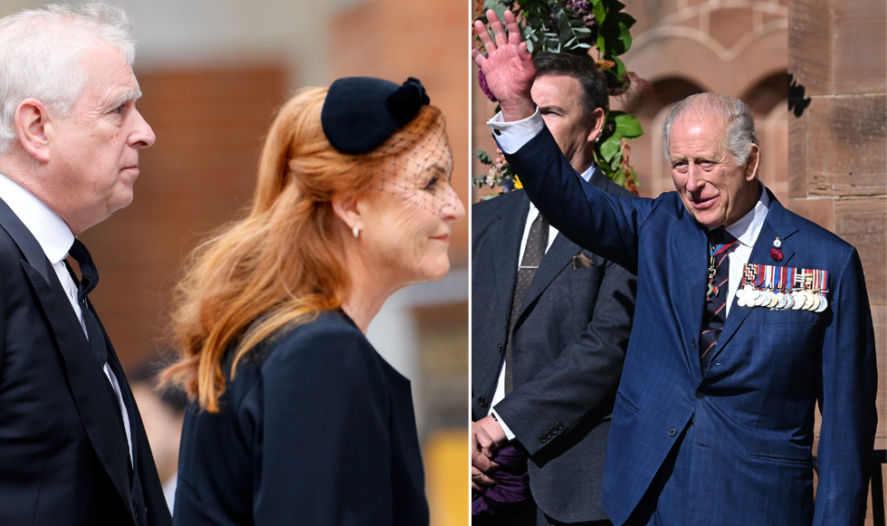 King Charles, Prince Andrew and Sarah Ferguson
