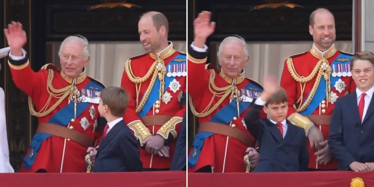 Prince Louis’s cheeky gesture after mimicking King Charles Prince Louis’s cheeky gesture after mimicking King Charles