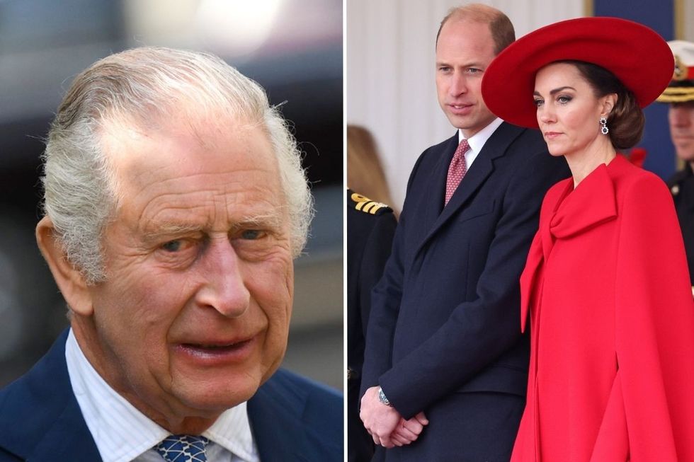King Charles, Prince William and Kate Middleton