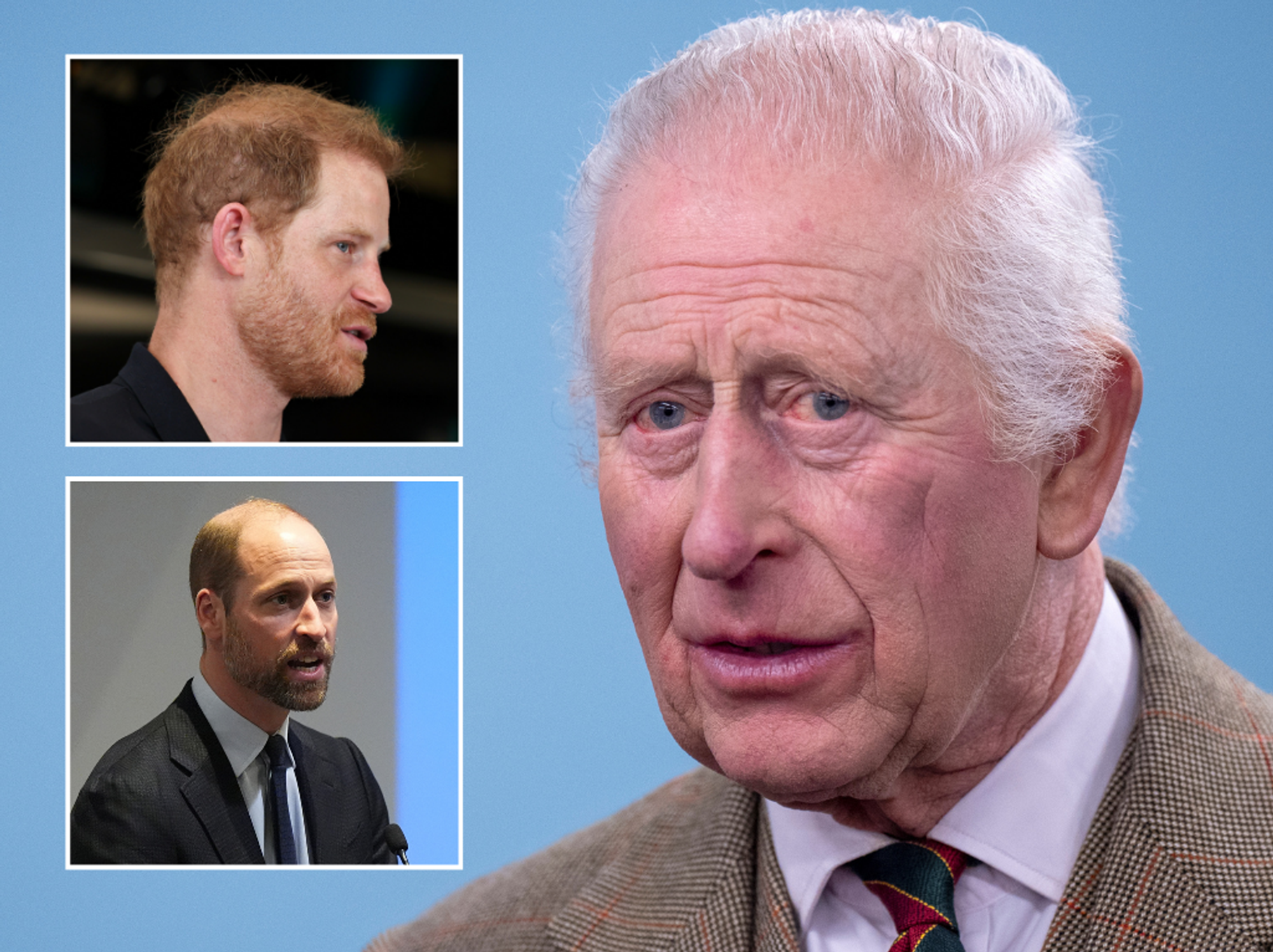 King Charles, Prince William and Prince Harry