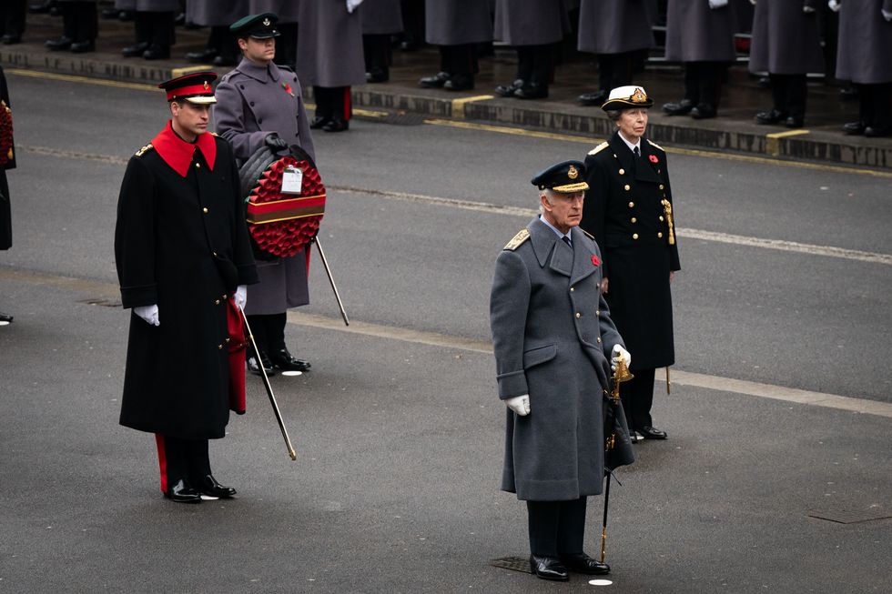King Charles, Prince William and Princess Anne