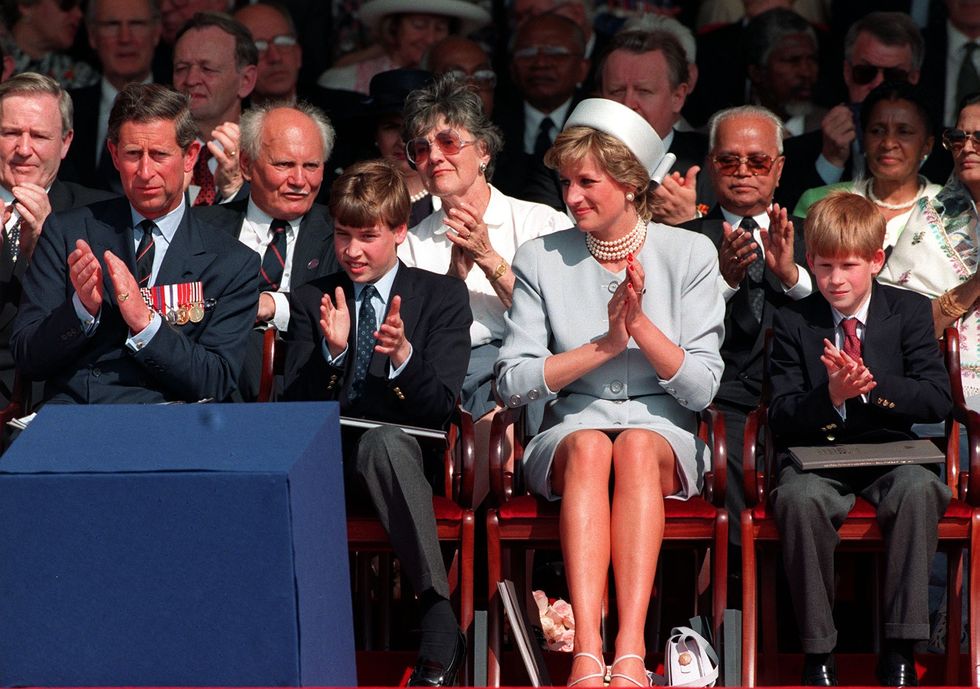 King Charles, Prince William, Princess Diana and Prince Harry
