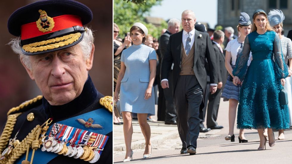 King Charles, Princess Beatrice, Princess Eugenie and Prince Andrew