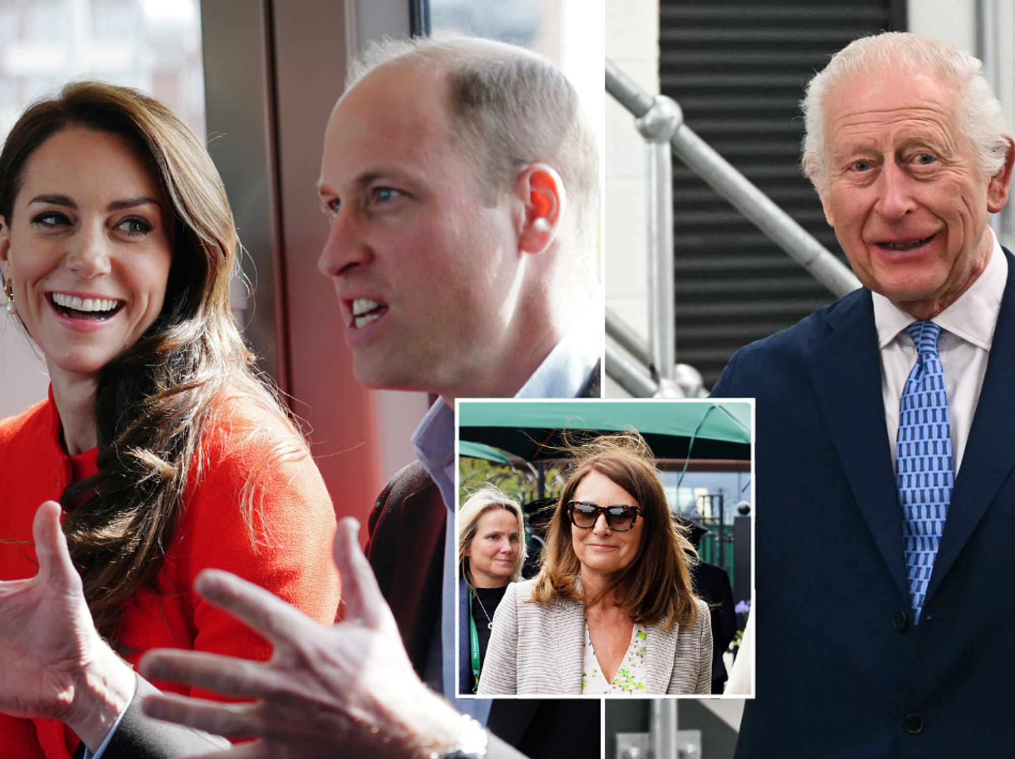King Charles, Princess Kate, Prince William and Carole Middleton