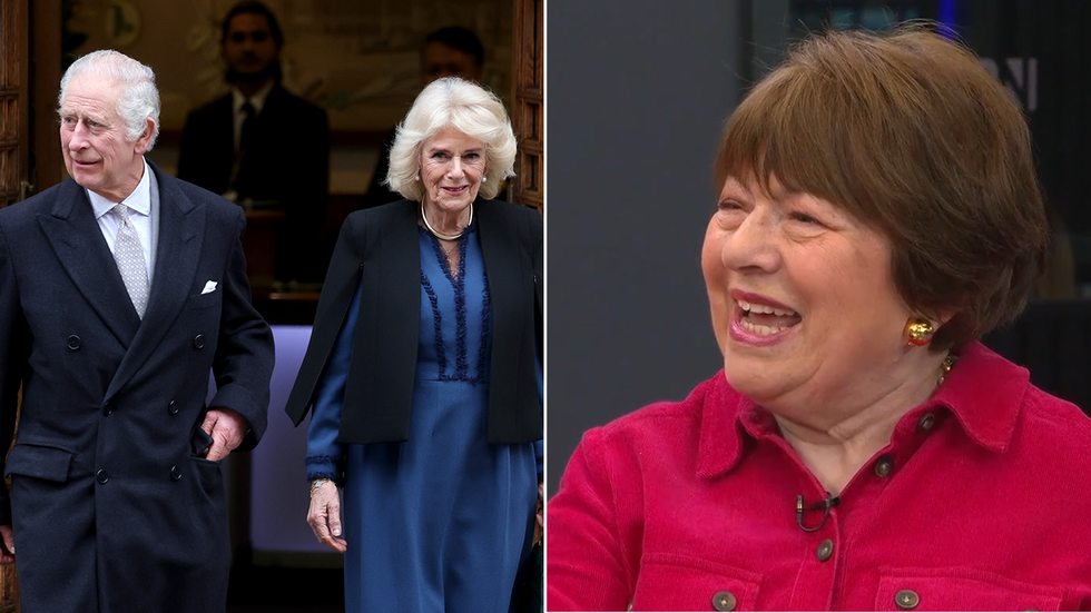 King Charles, Queen Camilla and Angela Levin