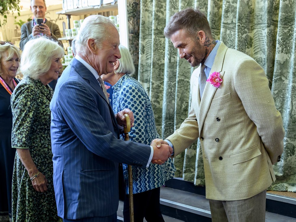 King Charles, Queen Camilla, David Beckham