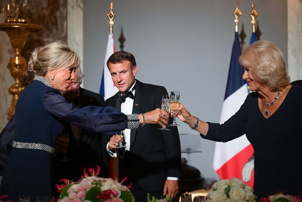 King Charles, Queen Camilla, Emmanuel Macron and Brigitte Macron