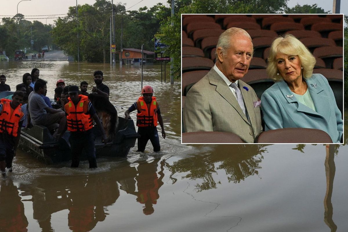 King Charles, Queen Camilla, flooding