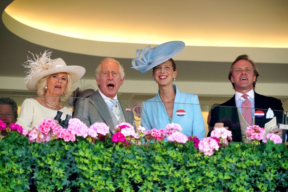Rei Charles, Rainha Camilla, Lady Gabrielle Windsor, Thomas Kingston