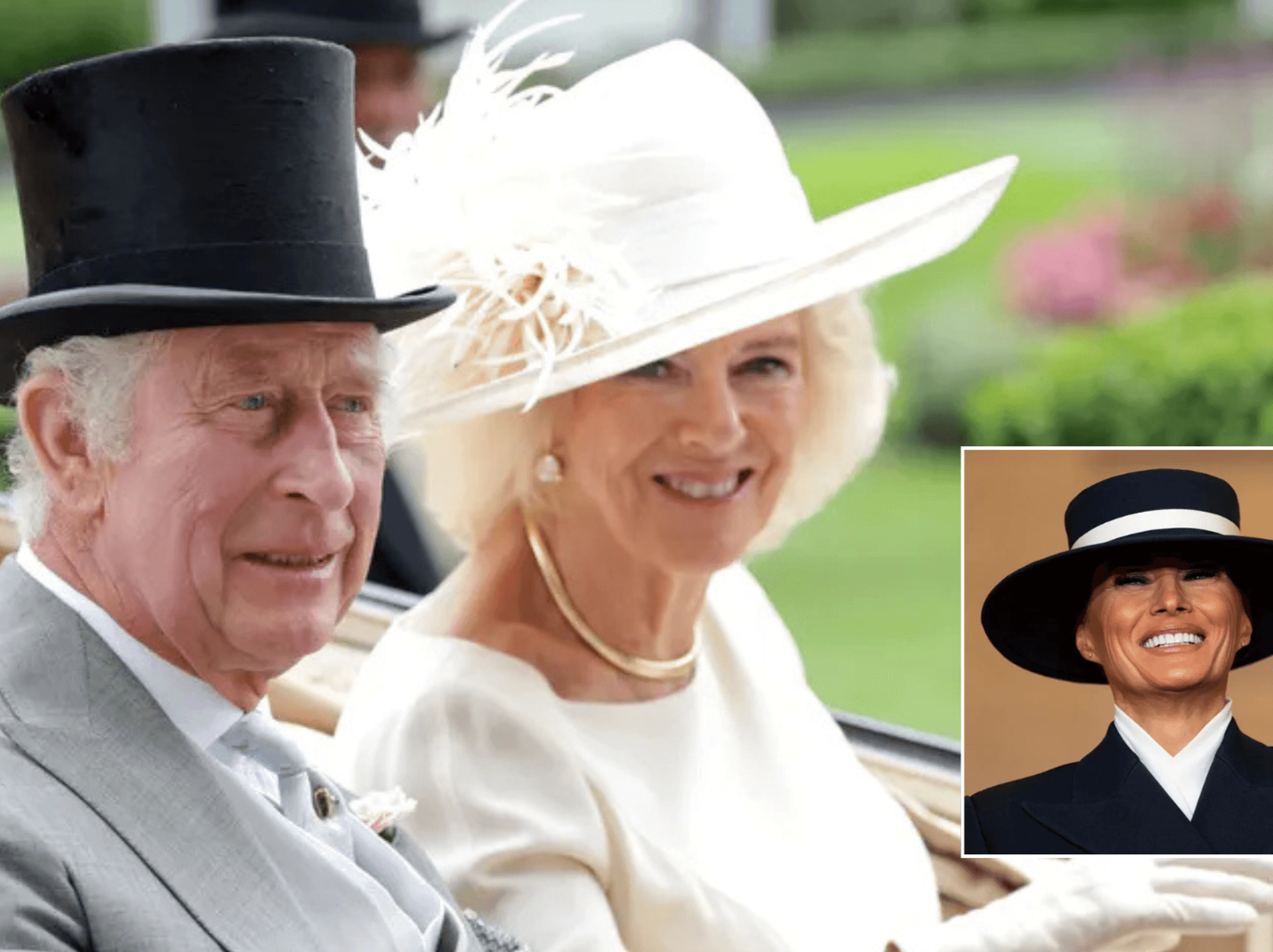 King Charles, Queen Camilla, Melania Trump