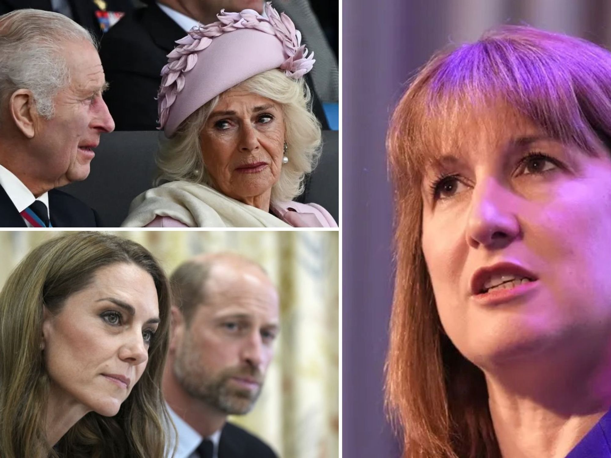 King Charles, Queen Camilla, Prince William, Princess Kate, Rachel Reeves