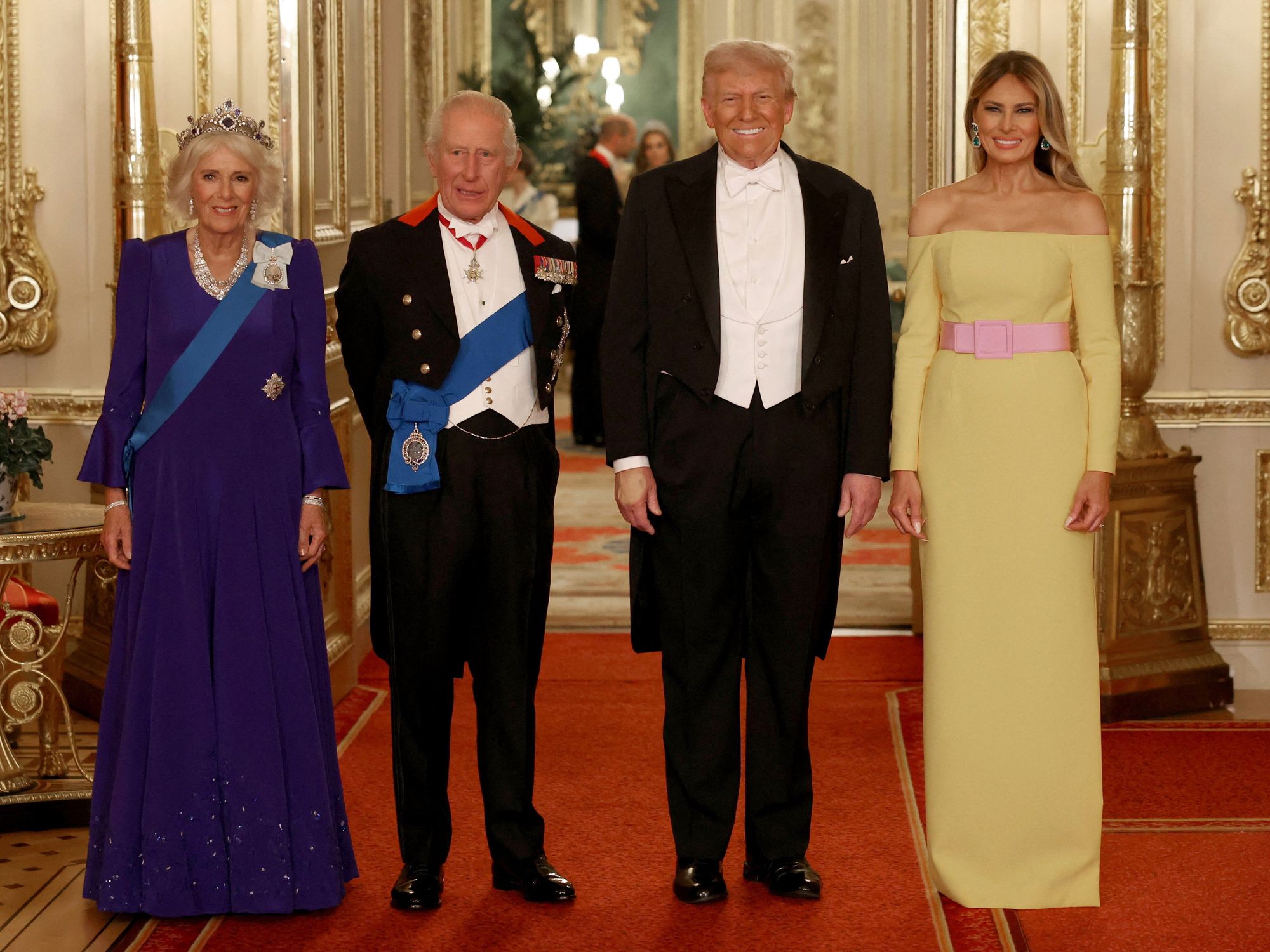 King Charles, Queen Camillia, Donald Trump and Melania Trump during the US State Visit