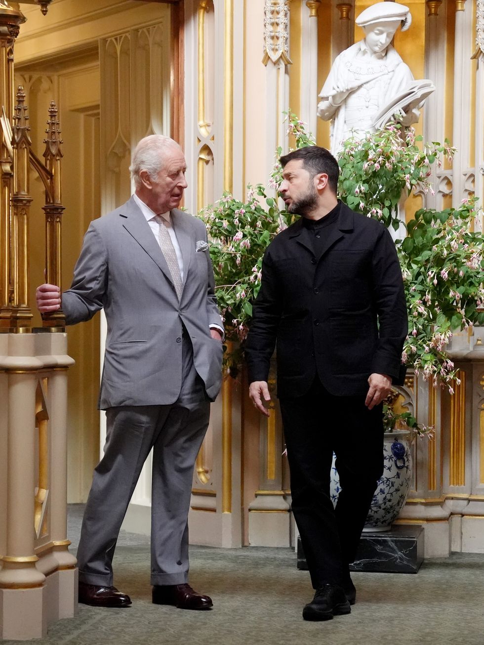 King Charles received Ukrainian President Volodymyr Zelensky