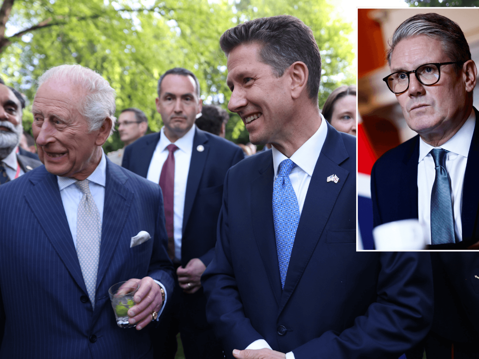 King Charles, Sir Christian Turner and Keir Starmer