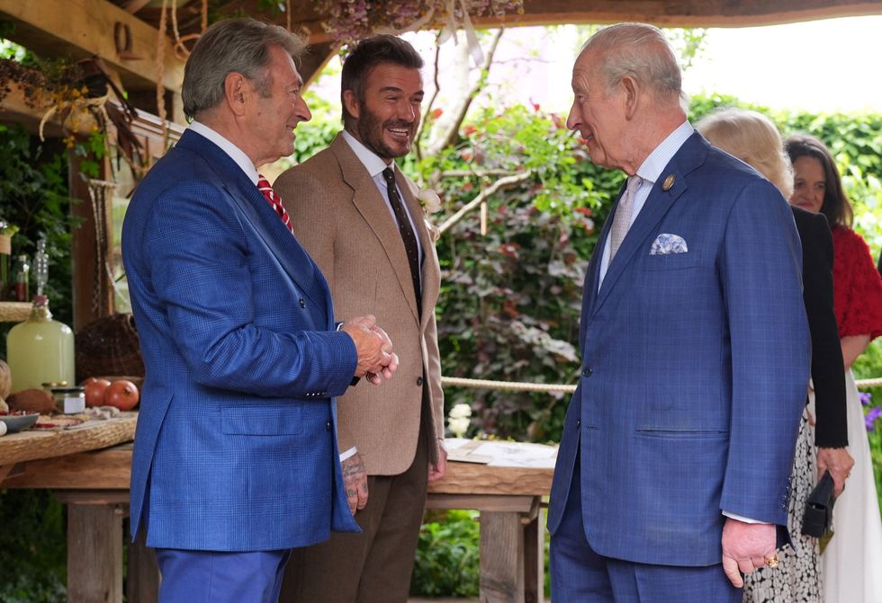 King Charles Sir David Beckham and Alan Titchmarsh