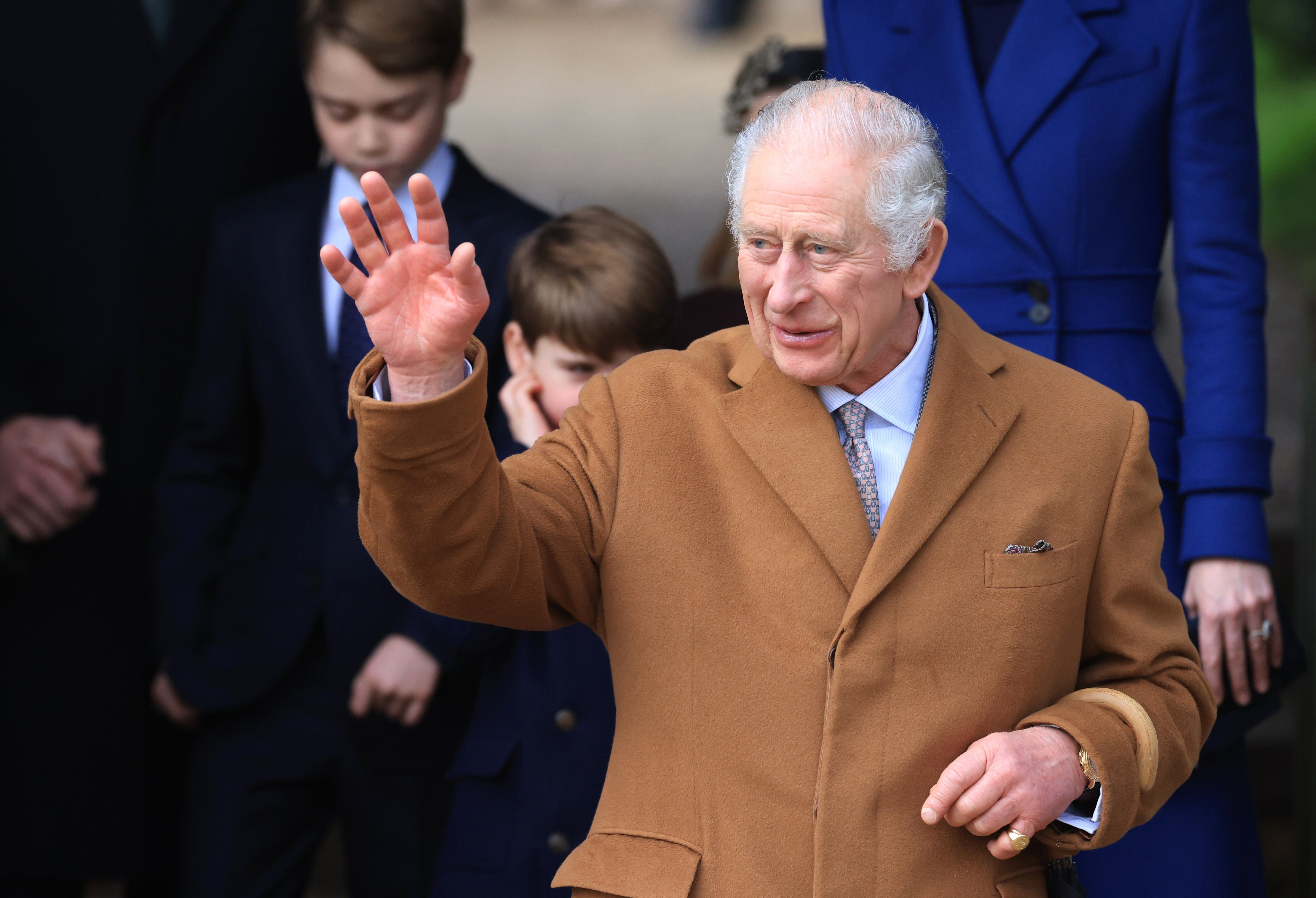 King Charles waving