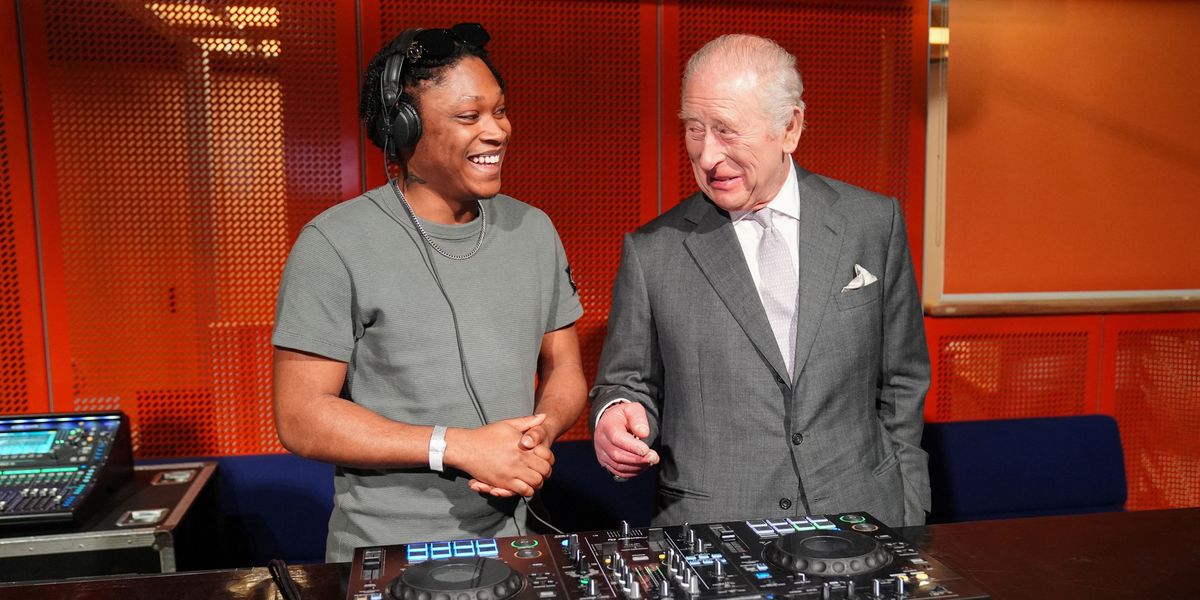 King Charles sways to the music as he takes over DJ decks in Manchester King Charles sways to the music as he takes over DJ decks in Manchester