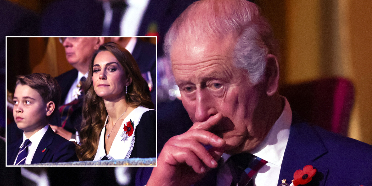 King Charles gets visibly emotional at Festival of Remembrance as George attends for first time