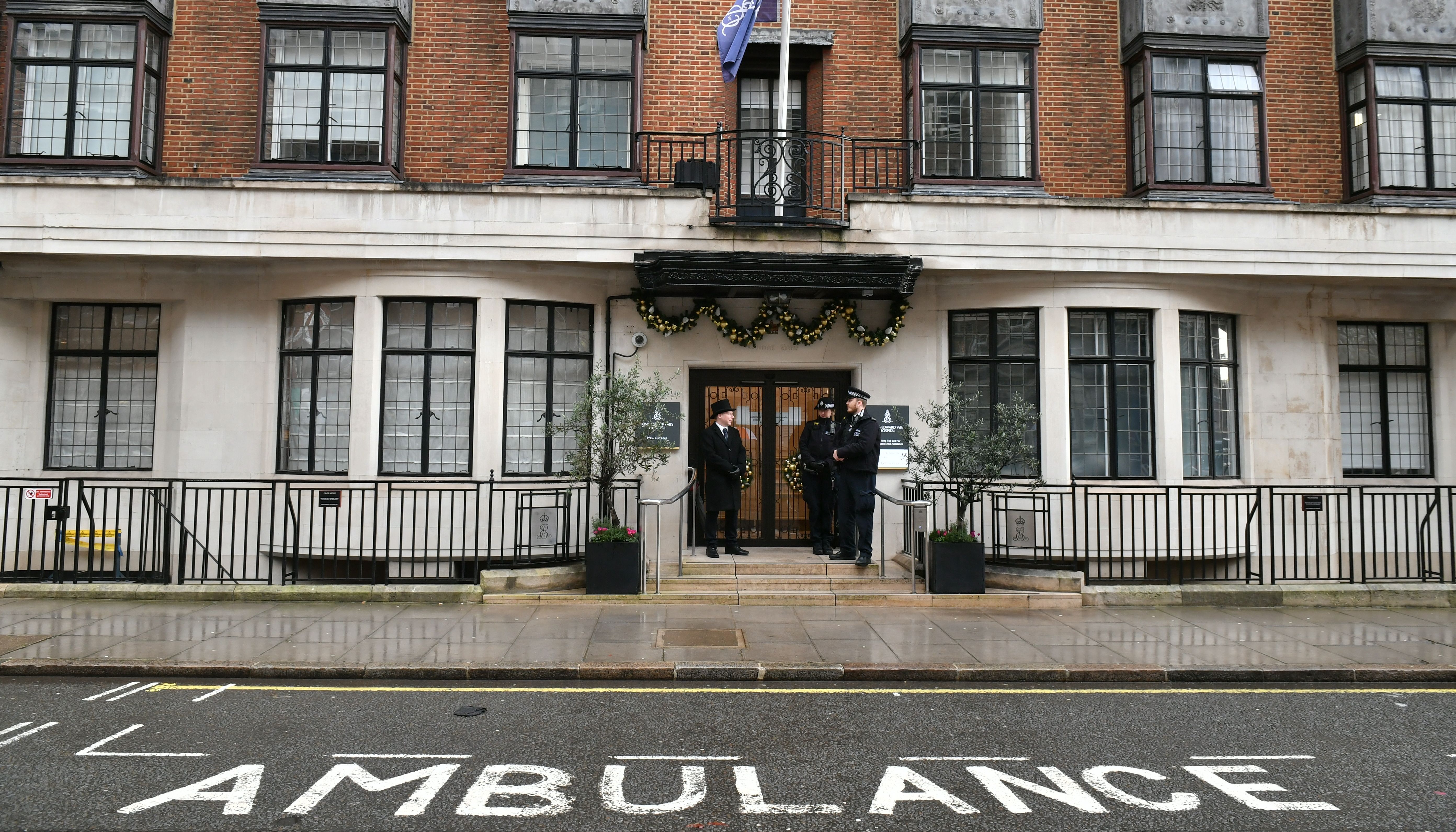 King Edward VII's Hospital in London where Queen Elizabeth II spent Wednesday night for what a Buckingham Palace spokesman described as %22preliminary investigations%22.