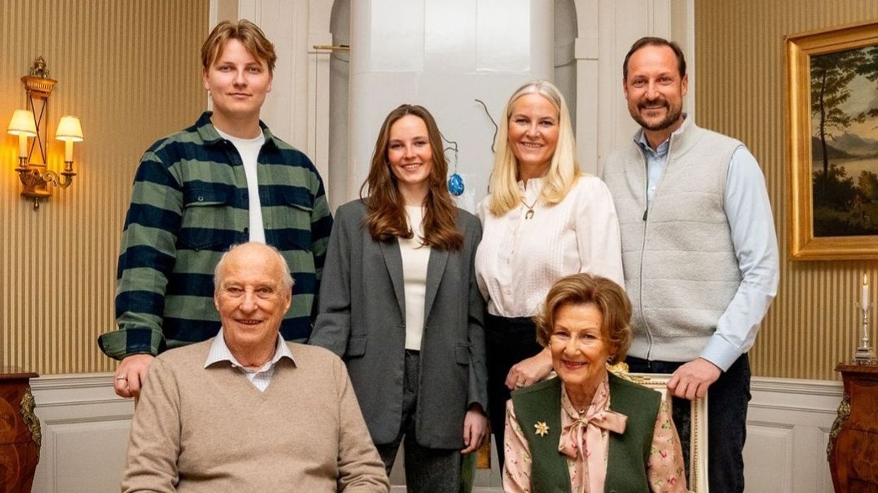 King Harald, Queen Sonja, Crown Prince Haakon, Crown Princess Mette-Marit, Princess Ingrid Alexandra and Prince Sverre Magnus