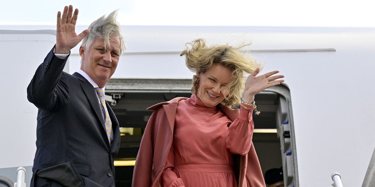 King Philippe and Queen Mathilde of Belgium left stranded abroad plane after being forced to evacuate plane during malfunction King Philippe and Queen Mathilde of Belgium left stranded abroad plane after being forced to evacuate plane during malfunction