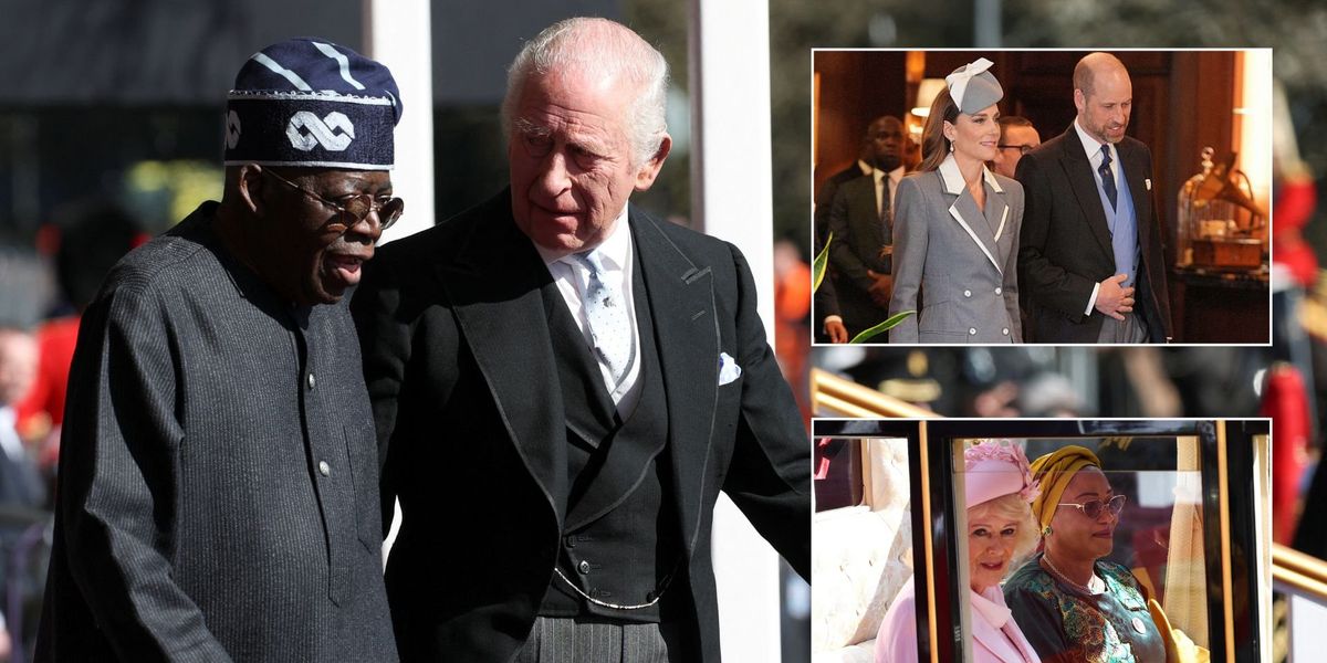 King, Queen, Catherine and William join Nigerian President and First Lady for carriage procession King, Queen, Catherine and William join Nigerian President and First Lady for carriage procession